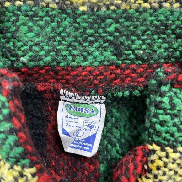 Artesanias Mexican Hippy Poncho Hoodie Sweater Pullover Mexico Kids Size 6 - Picture 4 of 5
